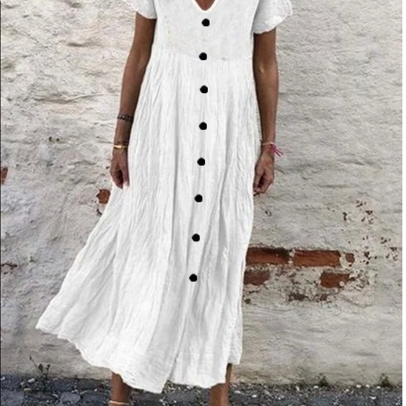 Long Flowing White Dress - Picture 2 of 2